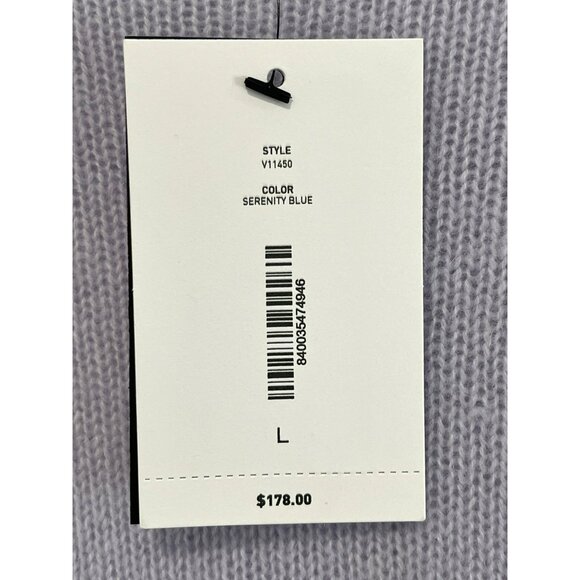 By Bloomingdales Lavender Serenity Blue Cashmere Crewneck Sweater L - Picture 5 of 5